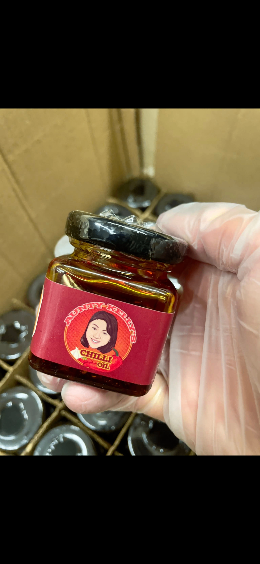 Aunty Kelly's Chilli Oil jar